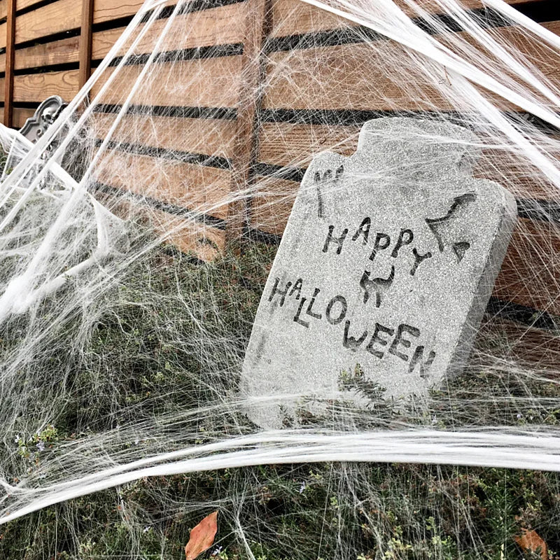 Pierre Tombale pour Halloween + Toile d'araignée