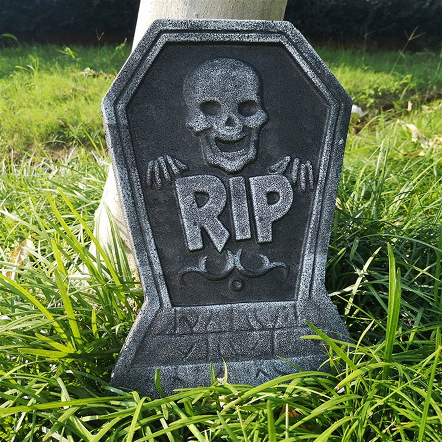 Pierre Tombale pour Halloween + Toile d'araignée