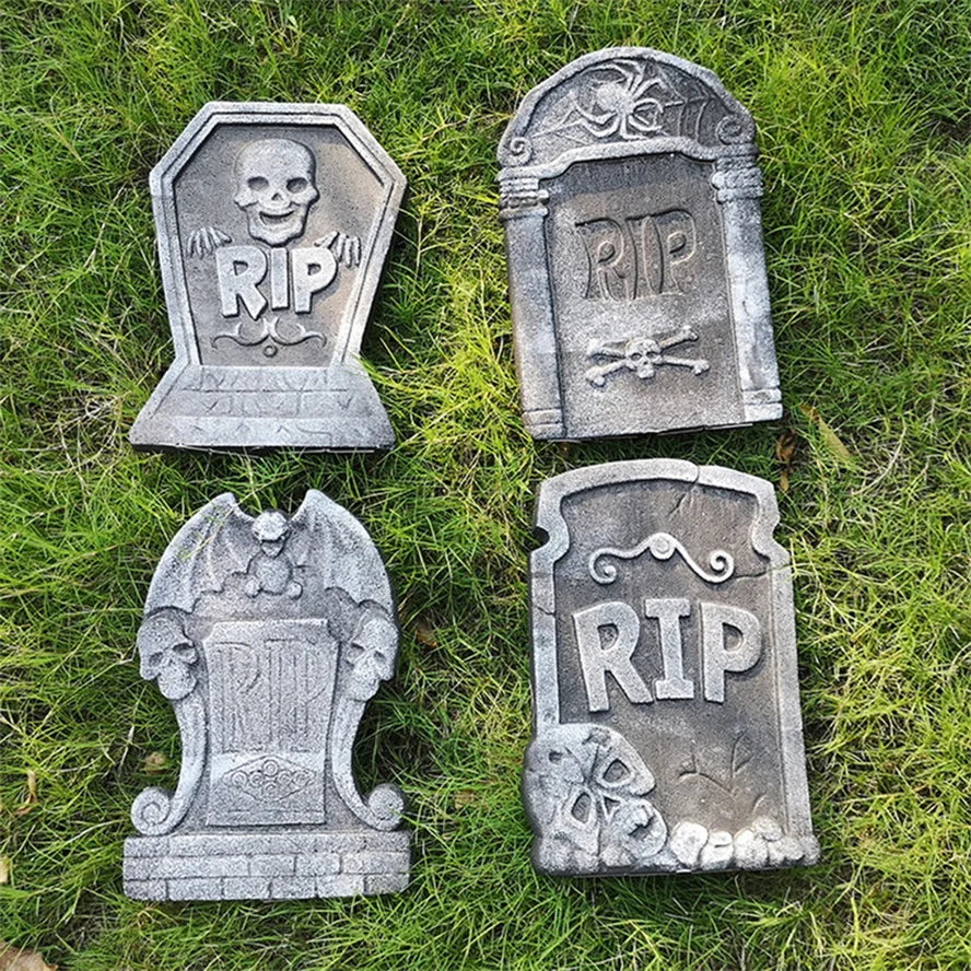 Pierre Tombale pour Halloween + Toile d'araignée